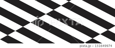Slanted black and white lines background. Tilted parallel stripes pattern. Stripy minimalistic texture. Simple geometric print with diagonal strips. Vector graphic illustration 131649974