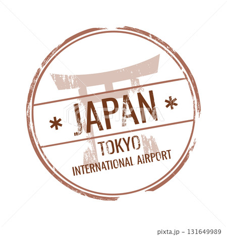 Japan rubber grunge travel stamp 131649989
