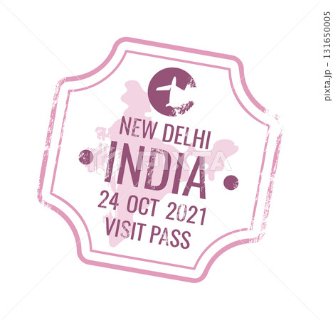 India travel stamp foreign journey 131650005
