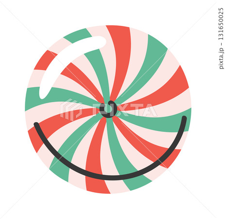 Round striped caramel candy sweets 131650025