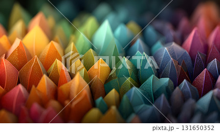 Colorful low poly abstract with geometric triangles and 3D faceted texture. Perfect for modern design, tech backgrounds, and branding visuals. Colorful low poly abstract with geometric triangles and 3D faceted texture. Perfect for modern design, tech backgrounds, and branding visuals. 131650352