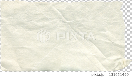 Crumpled tracing realistic white paper with torn edges. Rice washi paper for DIY projects, scrapbooking and collage 131651499