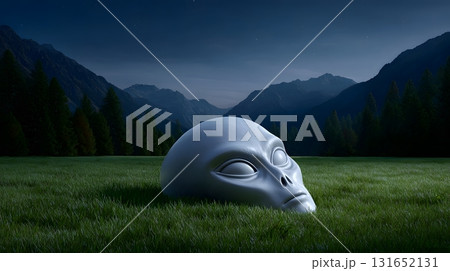 Alien resting peacefully on the Earth's surface 131652131