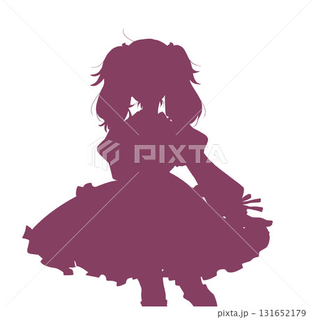 女性アイドル　シルエット 131652179
