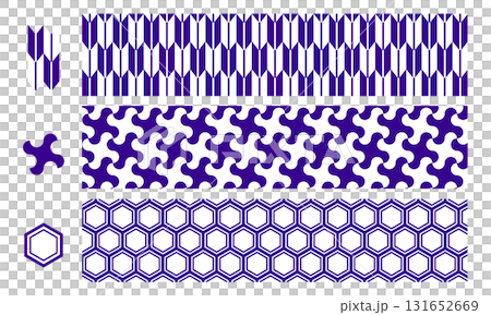 日本傳統圖案集，矢堀，千鳥格，玳瑁 131652669