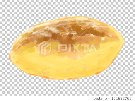 Hand-drawn watercolor illustration of a delicious, fluffy sweet potato 131652763