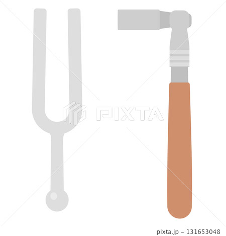 音叉とチューニングハンマーのイラスト 131653048