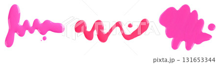 Set of spilled nail polish stains top view. Isolated on transparent background Set of spilled nail polish stains top view. Isolated on transparent background 131653344
