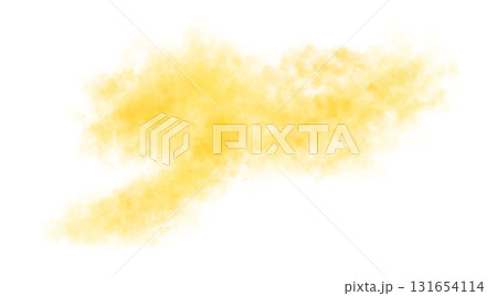 Yellow smoke texture on transparent background, horizontal flow of dense swirling cloud with soft gradient and realistic structure for visuals and overlays Yellow smoke texture on transparent background, horizontal flow of dense swirling cloud with soft gradient and realistic structure for visuals and overlays 131654114