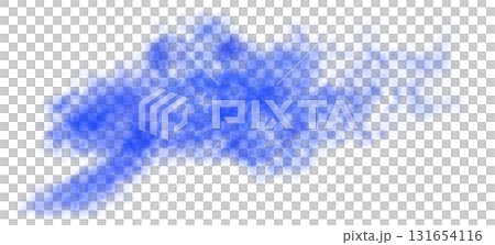 Blue smoke texture on transparent background, horizontal flow of dense swirling cloud with soft gradient and realistic structure for visuals and overlays Blue smoke texture on transparent background, horizontal flow of dense swirling cloud with soft gradient and realistic structure for visuals and overlays 131654116