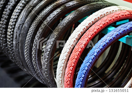 Bicycle tires in store Bicycle tires in store 131655051