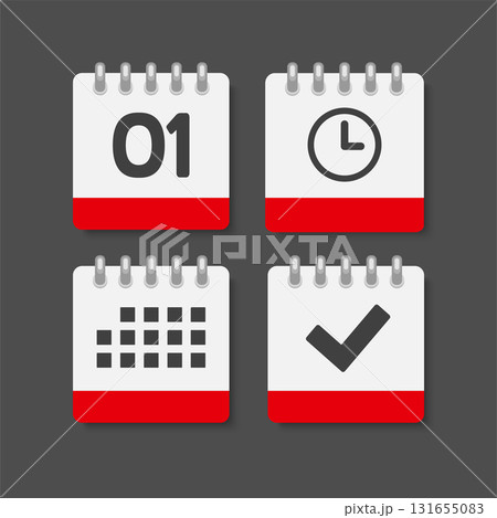Icon page calendar - 1 day, agenda, check, timer Icon page calendar - 1 day, agenda, check, timer 131655083