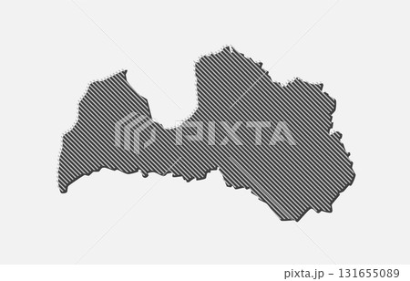 Abstract map of Latvia, parallel grey lines Abstract map of Latvia, parallel grey lines 131655089
