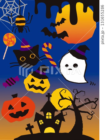 にぎやかなハロウィンの夜 131655286