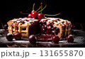 Luscious Cherry Pie with Fresh Juicy Cherries 131655870