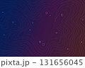 Illustration of topographic map with neon gradient and abstract elements. Futuristic wavy contour lines on dark gradient technology background 131656045