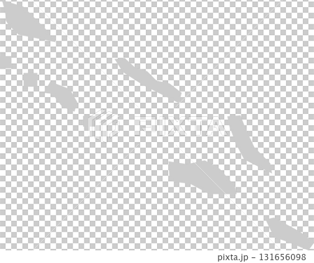 シンプルなソロモン諸島の地図（グレー） 131656098