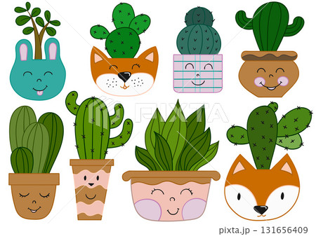 Set of illustrations for postcards, flyers, banners 131656409