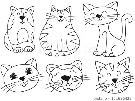 Set of illustrations for postcards, flyers, banners 131656422