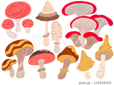 Set of illustrations for postcards, flyers, banners Set of illustrations for postcards, flyers, banners 131656450