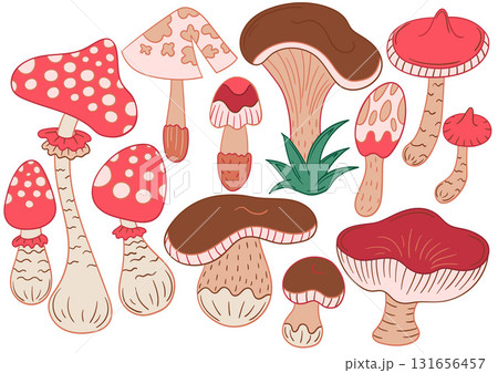 Set of illustrations for postcards, flyers, banners Set of illustrations for postcards, flyers, banners 131656457