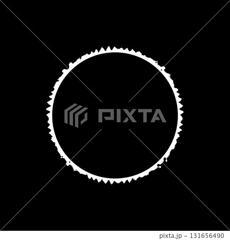 白黒のツートンカラーの丸のデザイン素材 白黒のツートンカラーの丸のデザイン素材 131656490