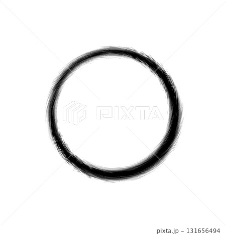 白黒のツートンカラーの丸のデザイン素材 131656494