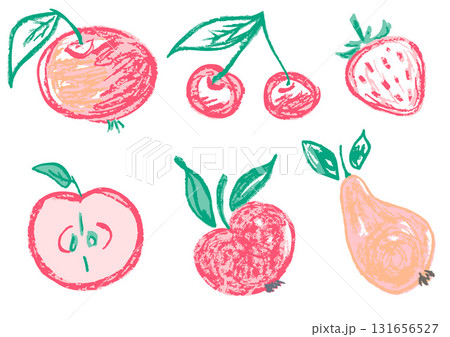 Children's drawing with wax crayons, pastels 131656527