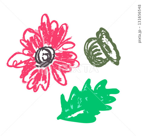 Children's icon with wax crayons and pastels Children's icon with wax crayons and pastels 131656548