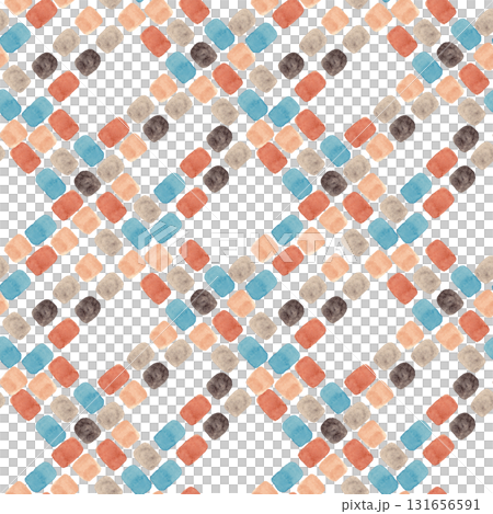 Geometric seamless pattern. Chaotic watercolor brush strokes 131656591