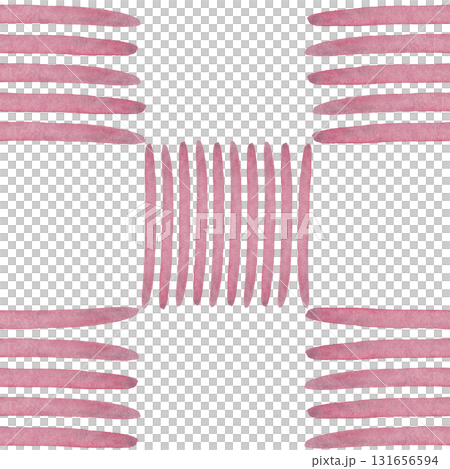 Vertical and horizontal short pink lines forming squares. Checkered print. Abstract seamless watercolor pattern. Ideal for kitchen textiles and wallpaper, tablecloths and scarves Vertical and horizontal short pink lines forming squares. Checkered print. Abstract seamless watercolor pattern. Ideal for kitchen textiles and wallpaper, tablecloths and scarves 131656594