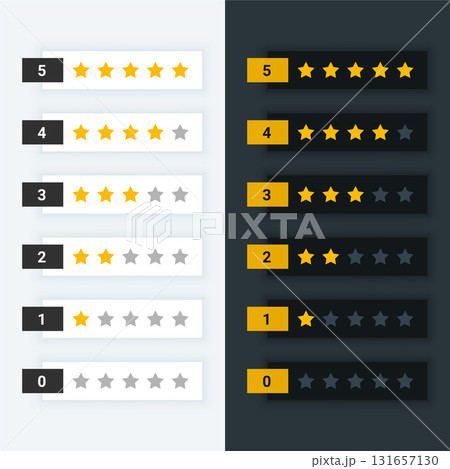 set of five stars rating icon for web app service set of five stars rating icon for web app service 131657130
