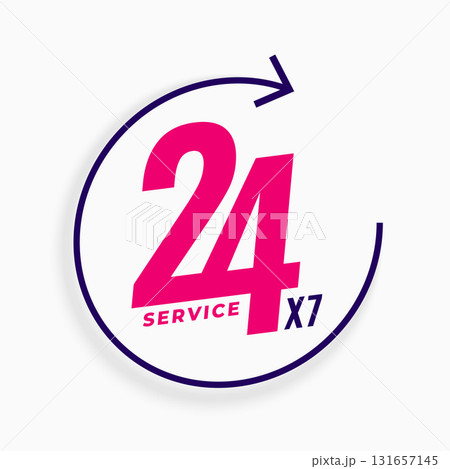 24 hours and 7 days always open service poster 131657145