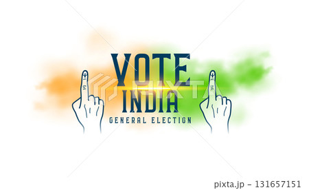 vote india general election banner with light effect 131657151