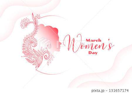 decorative 8th march women's day eve background design 131657174