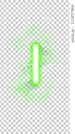 Glowing green vertical bar resembling neon indicator with smoke effect isolated on transparent background modern template mockup 131657964