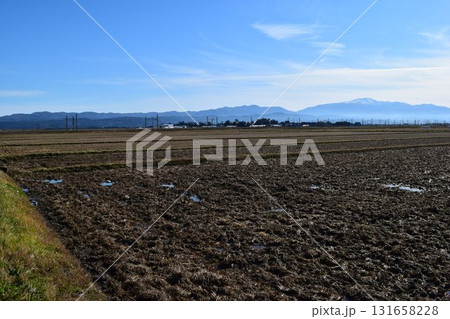 秋の田園風景 山形県庄内 131658228