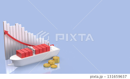 The Ship for Transport or Business concept 3d Rendering. 131659637