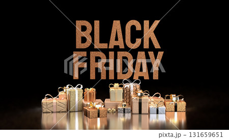 The Black Friday and Gift box for Shopping concept 3d Rendering. The Black Friday and Gift box for Shopping concept 3d Rendering. 131659651