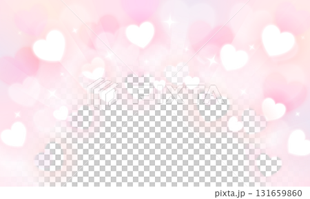 半圓形框架背景,上面有很多散落的心形 半圓形框架背景,上面有很多散落的心形 131659860