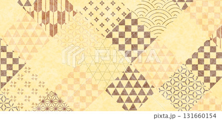 ベージュ 和柄 模様 背景 ベージュ 和柄 模様 背景 131660154