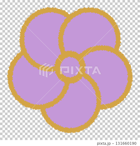 簡單的梅花插畫-2-1-紫色 簡單的梅花插畫-2-1-紫色 131660190
