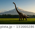 迫力満点！リアルな草食恐竜アルゼンチノサウルスの生態シーン 131660286