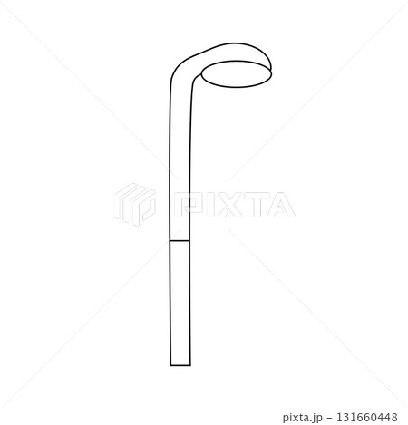 シンプルな線画の街灯のイラスト 131660448