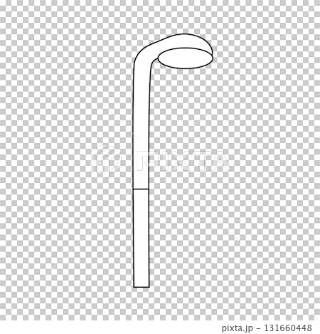 シンプルな線画の街灯のイラスト 131660448