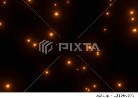 黒背景に光るたくさんの赤い粒子 131660679