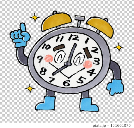 目覚まし時計のキャラクター 131661070