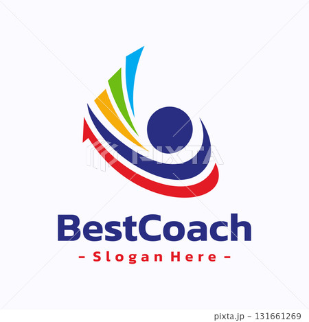 Success people logo template design. Leadership logo concept. Healthy life vector illustration. 131661269
