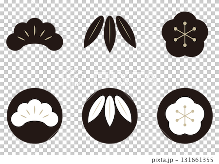 松竹梅簡單插畫素材 131661355