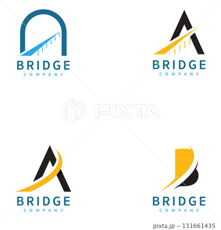 letter with bridge logo vector template letter with bridge logo vector template 131661435
